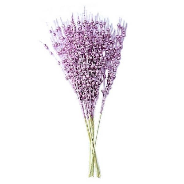 Simuleret Jule-Guldpulver Blomster Dekorationer Juletræ DIY Tilbehør Beskæringsskumkugle Guldpulver Paljetter Bundter