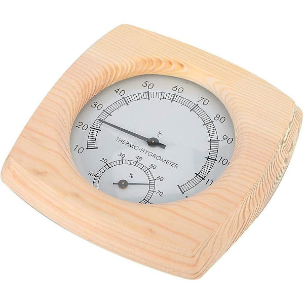 Træ Sauna Termometer Hygrometer Termometer Hygrometer Sauna Rum Gran Dial Hygrometer Termometer