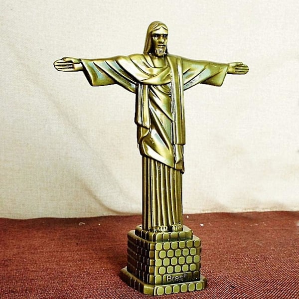 Metall Brasil Crist Redentor Jesus Figurine Kristus Frelser Statue Jesus Kristus Statue Gave Hjemmeinnredning Katolsk