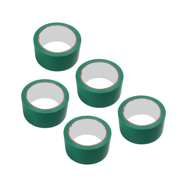 YO 5 stk gulvmarkeringstape 5 cm bred gulvklebende tape for merking av linjekonkurransefelt gymnastikk basketball volleyball tennisbane grønn