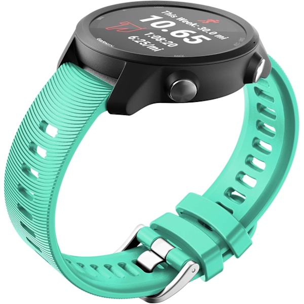 Garmin Forerunner245/645 Strap 8# Teal Green (Steel Buckle)