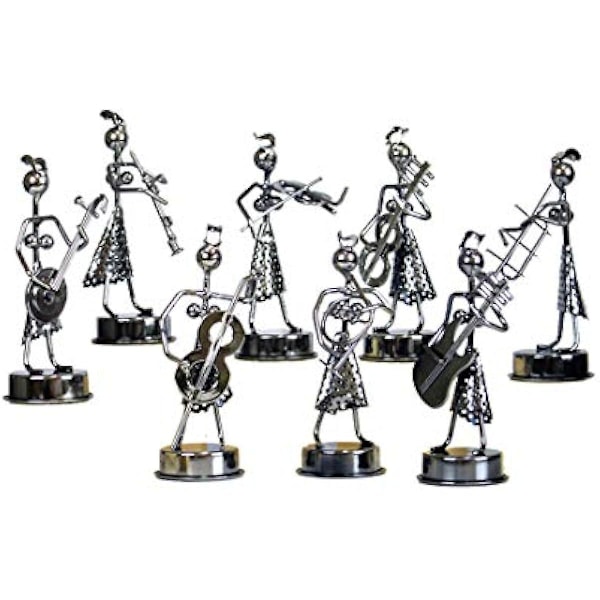 Little Iron Art Musician Creative Menwomen Music Band Crafts Home Office Desk Decoration Birthday Gift 8 Pack (woman)