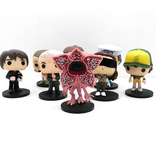 8-pack Stranger Things Minifigur Set Byggstenar Actionfigur Leksak För Pojkar Flickor Presenter