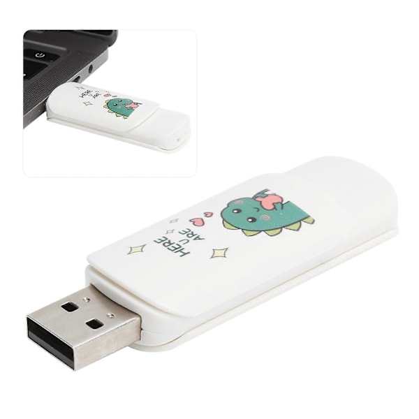U-levy Liukuva Kannen Tyypin Piirroskuvioinen Kannettava USB-muistitikku Muistitikku Tietojen Tallennus Pieni Dinosaurukset Sydämellä 128Gt