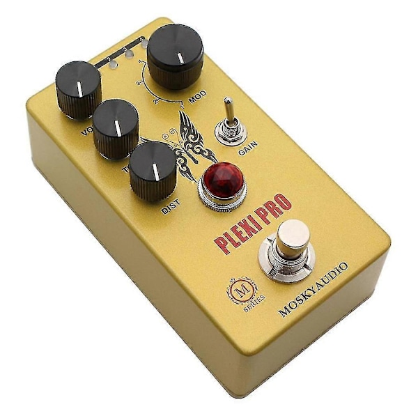 Pro Guitar Effektpedal Distortion Med 4 Modeller Og True Bypass