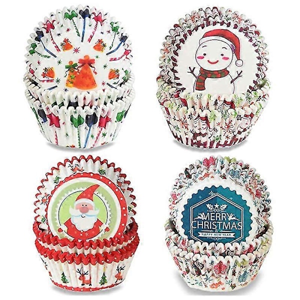 800 Stykker Julepapir Muffinforme Muffins Papir Cupcakes Cupcake Wrappers Cupcake Liners Til Julefest Fødselsdagsfest Bryllup