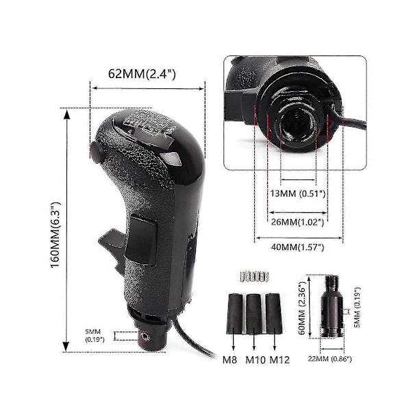 PC USB Høj-Lav Gear Simulator Gearstangsknap til Logitech G923 G29 G27 G25 TH8A USB Gearshift Knob til ATS ETS2 HB043