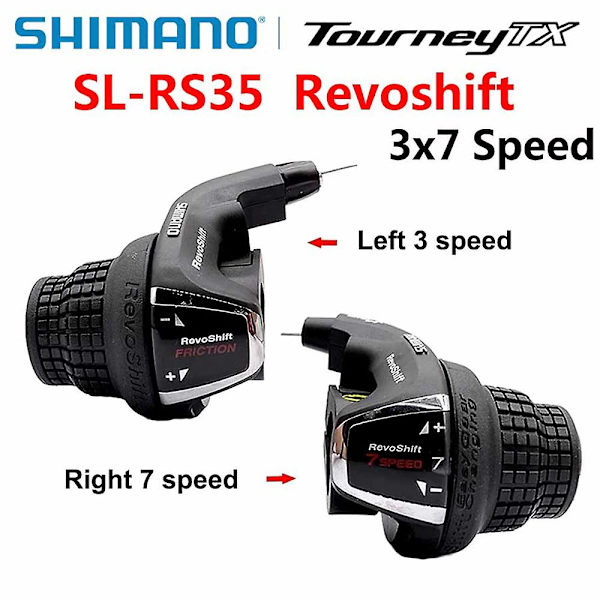 Tourney Sl-rs35 -pyörän vaihtajan vipu kahvoilla, 3x7s, 21 vaihdetta Shimano