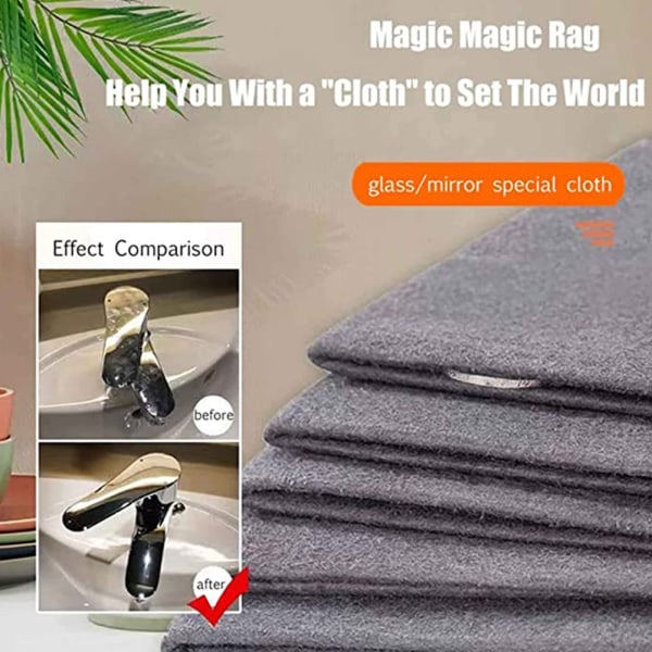 Magic Absorberende rengjøringsklut Oppvaskhåndklær Kjøkkenhåndklær Gjenbrukbar rengjøringsklut for briller Vindusrengjøring 30x30cm/10pcs