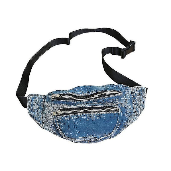 Soft Denim Storage Pouch For Women Use Xxf