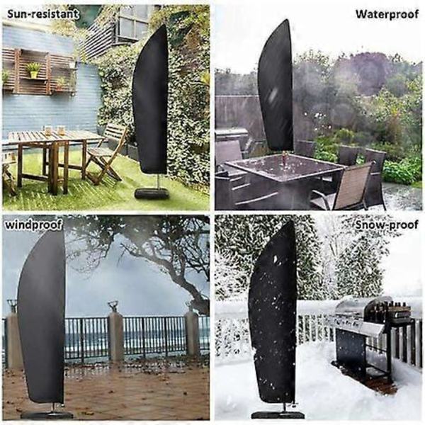Beskyttelsesbetræk til offset-parasol 2 til 4 m Oxford 210D stof Støv- og UV-bestandigt 280 x 30/81/46 cm