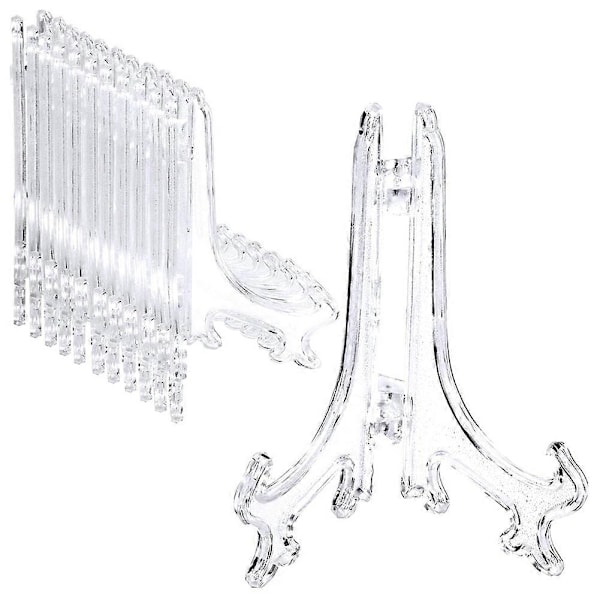 24 stycken plastskivor för staffli, staffli för bröllop (transparent, 5 tum)