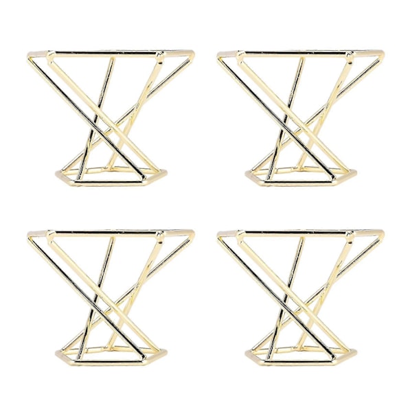 4 stk Geometriske Luftplanteholdere Luftplanter Stativ Metall Plante Stativ Plantehyller Himmeli Dekor Ti