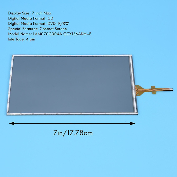 Bilskärm 7 tum Touchscreen Glas Digitizer Navigation För Peugeot 208 2008 308 Citroen C5 C4L C3XR LAM070G004A GCX156AKM-E