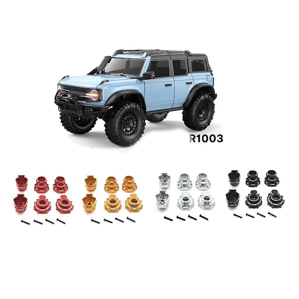 RC Bil Oppgradering Bakakselkoppsett for 1/10 TRX4 HUANGBO 1/10 R1001 R1002 R1003 RC Bil Oppgraderingsdeler Svart