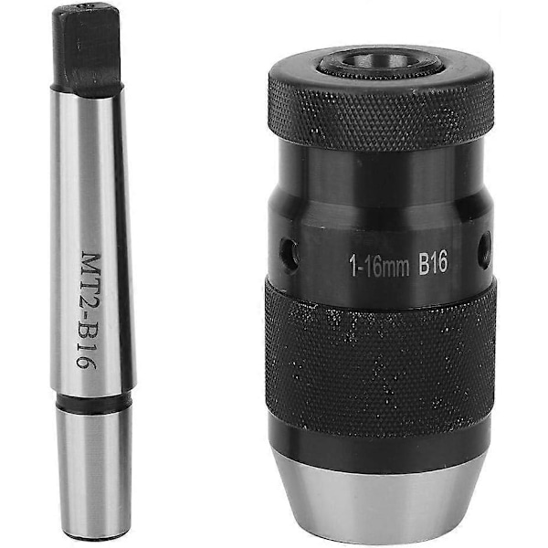 Robust Borrchuck, Självspännande Chuck med MT2 - B16 Morsekon Chuck Chuck för CNC-Svarv Borrmaskin (Chuck + B16 Konchuck)