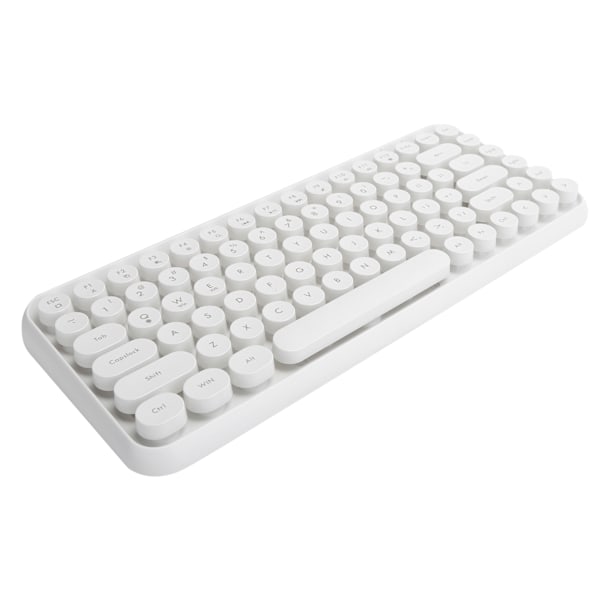 Ajazz trådløst tastatur Bluetooth 84 taster Retro rund tastatur Gaming kontorrekvisita 308IIvory White