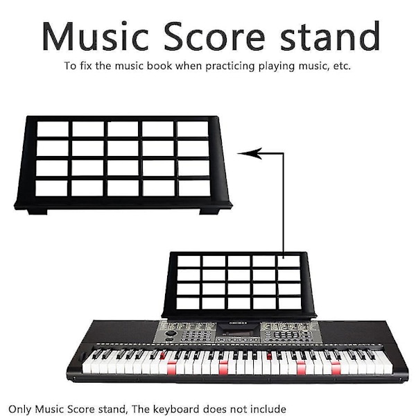 Justerbar pianomusikbokhållare tangentbord musikaliska tillbehör stativ