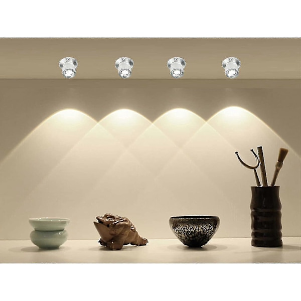 Mini LED Downlight 1W Mini Inbyggd Taklampa Inbyggd Spotlight Med Drivdon 100-265V AC För Hem/Smyckeskåp/Vardagsrum, 10st (Silver, Kallt Ljus