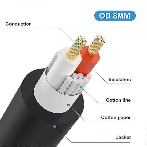 Speakon Hun Connector Til 1/4\" Han Kabel Audio Patch Speakon Jack Stik Til 6.35mm Ts Højttaler Forbindelsesledning