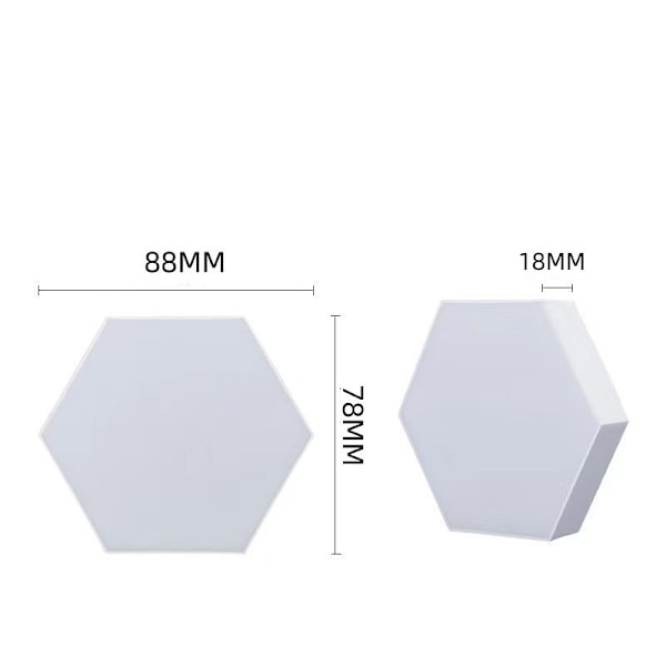 8 Pak Hexagon Vægskinne LED Paneler - Smart App RGB Hexagon Modulær Spil Lys Musik med Synkron Honningkage Panel Hexagon Lys
