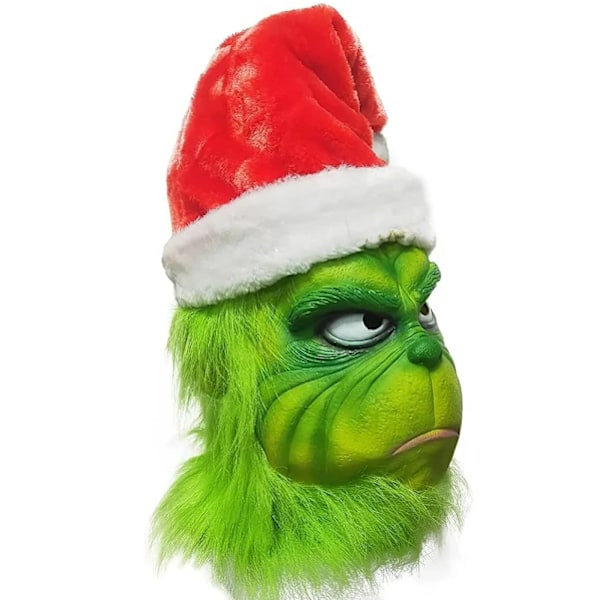 Joulupukki-naamio ja -hanskat, Geek Steal Halloween Cosplay Grinch ja hanskat