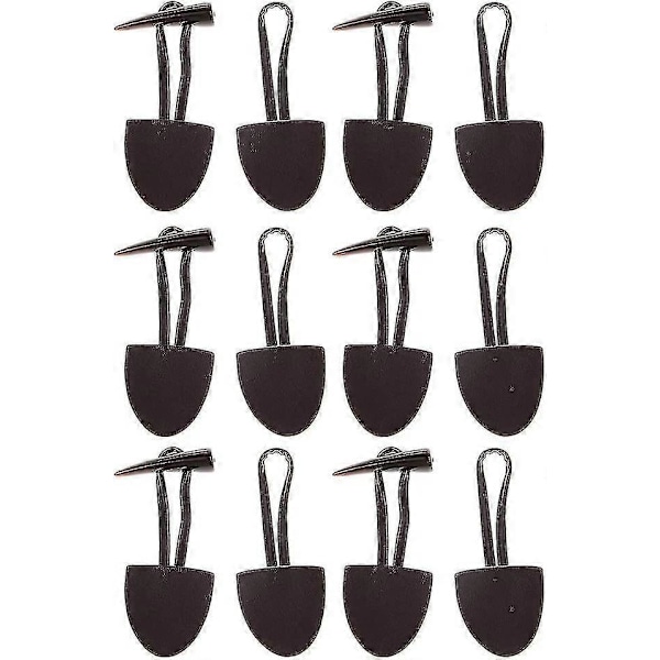 6 Par Leather Knapper Horn Toggle Duffle Knapper Til Frakke Kaffe Spænde Spænde Fancy Knapper - Brun