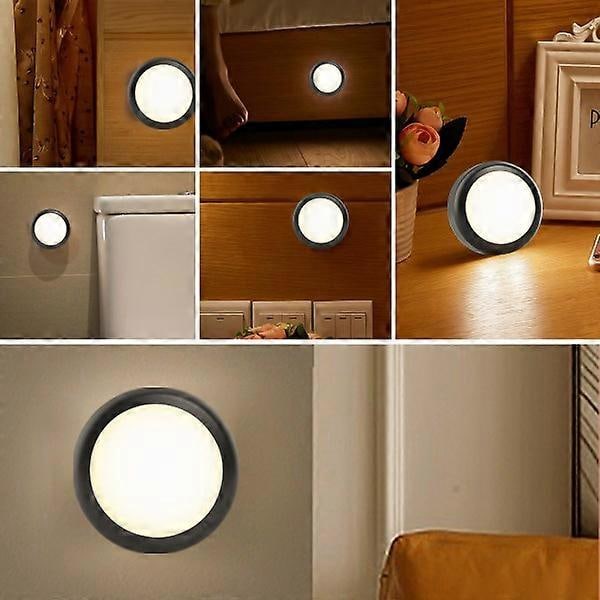 LED-hodelykt 6 stk med 2 fjernkontroller RGB-design Ulike farger Svart
