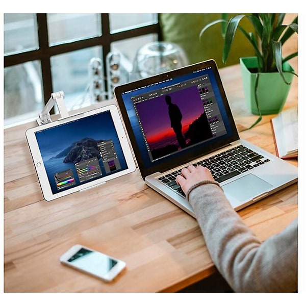 Bewiser Mobiltelefon Ipad Desktop Vikbart Stativ Vit