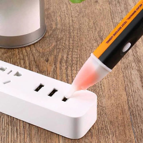 Spændingstester AC 90-1000V Cat III 3 Spændingsdetektor Berøringsfri Elektrisk Pen med LED Advarsels-LED