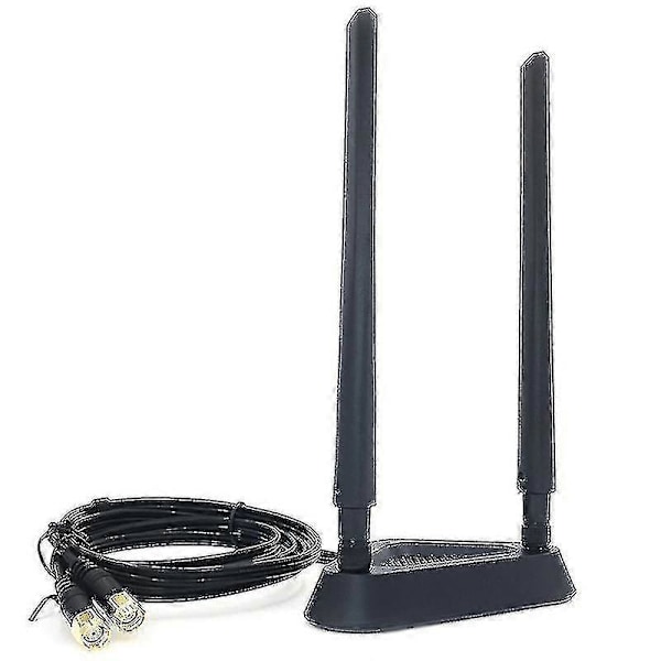 2,4g/5g Dobbeltfrekvens Forlengelseskabel Antenne Wifi Router Trådløst Nettverkskort 8db Antennemagnet