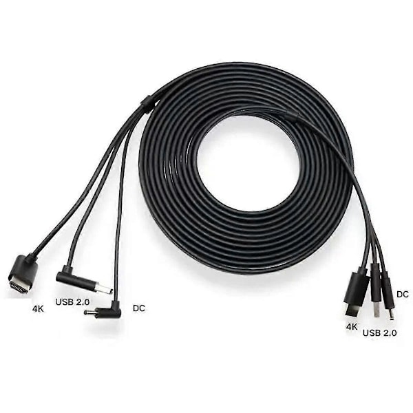 For 3-i-1 Tilbehørsutskiftningskabel - kompatibel 5m, Usb, Power Vr Games