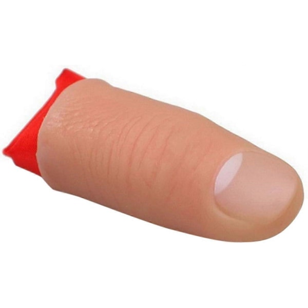 5 Sæt Forsvindende Silke Falsk Tommelfinger Spids Magisk Trick Realitet Magiker Finger Tommelfinger Spids med Rød Silke Magiske Rekvisitter