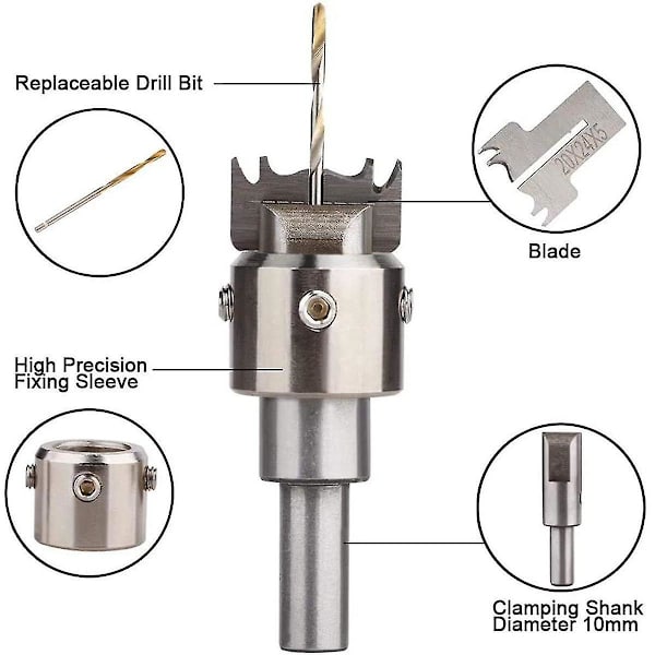 30 deler Ringborsett, 16-21 mm Blader Tre Ringbor Tre Ringmaker Stål Tre Perle Dr-