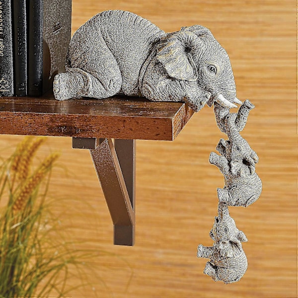 Elefant Familie Ornament Sød Elefant Statue Tre Elefant Statue