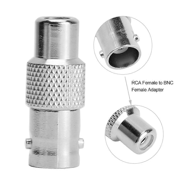 10 st RCA Hona till BNC Hona Kontakt Adapter för Audio Video CCTV Kamera