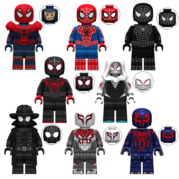 18-delt Spider-Man Venom minifigur byggesæt med actionfigurer A