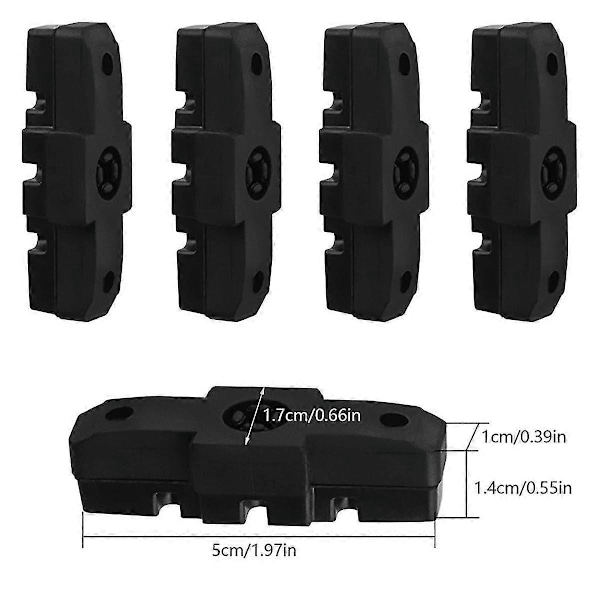 8 stk. Cykelbremseklodser kompatibel med HS11/ HS22/HS24/ HS33 /HS66 50mm Bremseblok V-bremseklodser Ro