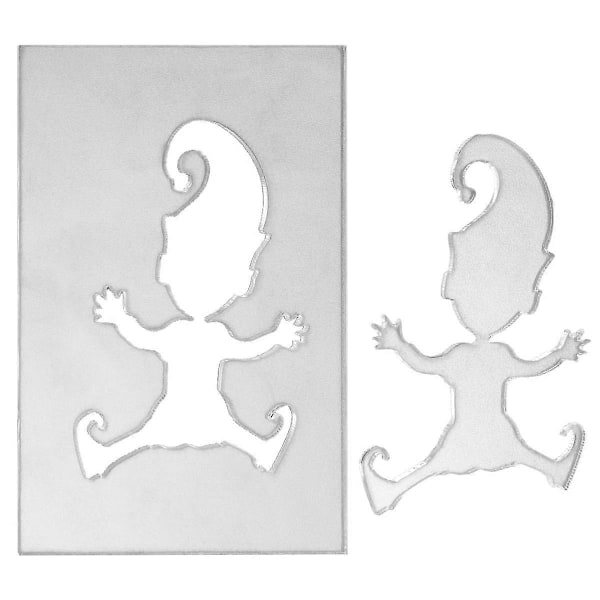 Tonttu Stencil Jäljet Jälkimalli Ikkunakoristeet Mini Tonttu Stencil Jäljet Tonttu Oven Tarvikkeet