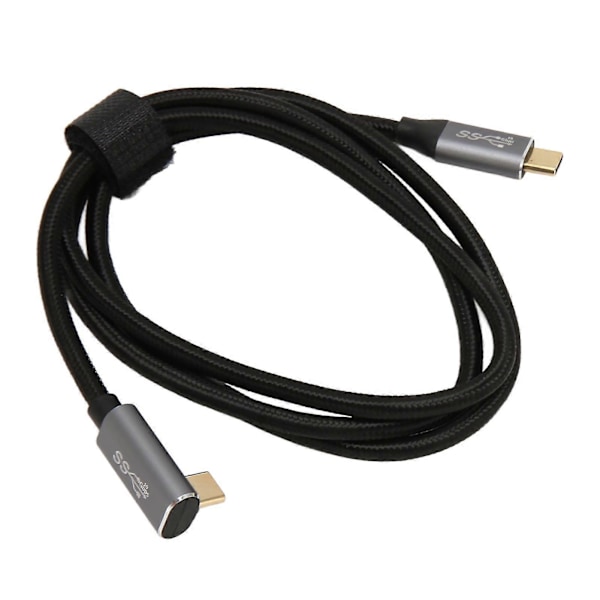 USB-C till 90 Grader USB-C Kabel 100W USB3.1 Gen2 10Gbps 4K 60Hz Vinkelrät Typ C till Typ C Datakabel för Steam Deck 50cm / 19.7in