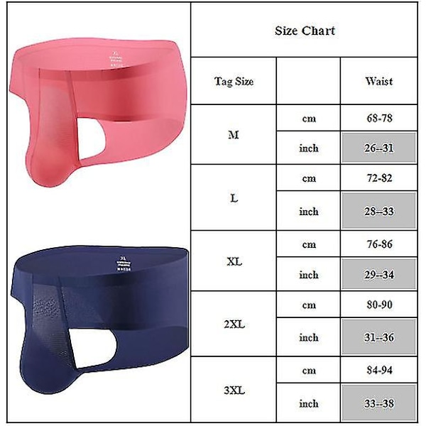Män Seamless Lågmidjade Kalsonger Tunna Underkläder Knickers