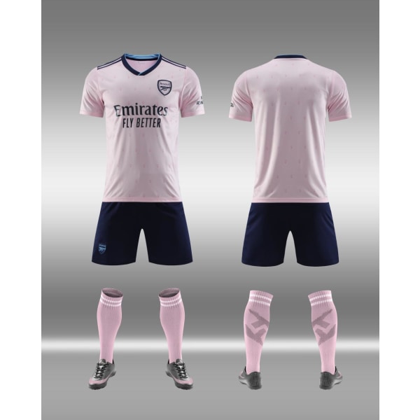 Fotbollskläder träningskläder för män snabbtorkande vuxna barns sporttävlingslagsdräkter fotbollskläder pink L