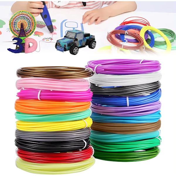 10 stk 10m 3D-penn filament i forskjellige farger Filament