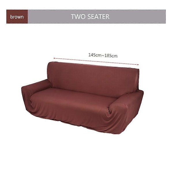 Sofa Betræk Stof Settee Beskytter Slipcover Vaskbar To-Sæders Kaffe 145~185cm