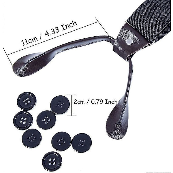 Herrar Knappar Upphängare Bred Elastisk - 35mm Y-Form Justerbar Längd Upphängare