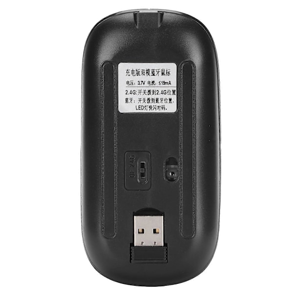 Trådløs Mus Genopladelig DualMode 2.4G Ergonomisk Lydløs Optisk Computer Tilbehør