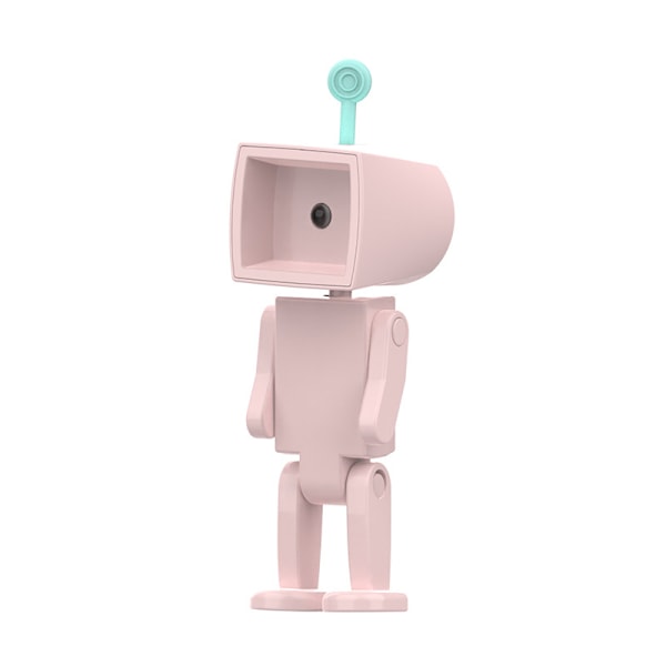 Astronaut Magnetisk Nattlampa LED Mini Robot Batteri Boklampa Pink Blocks