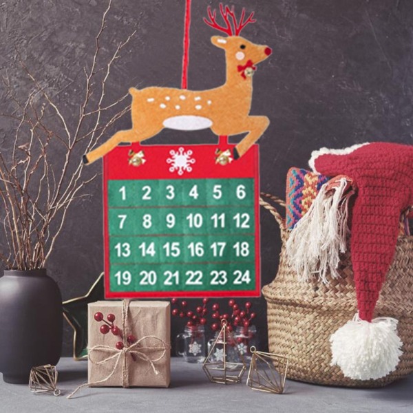 24-dagers kalender DIY Filt XMASTREE JULETRE Xmas Tree