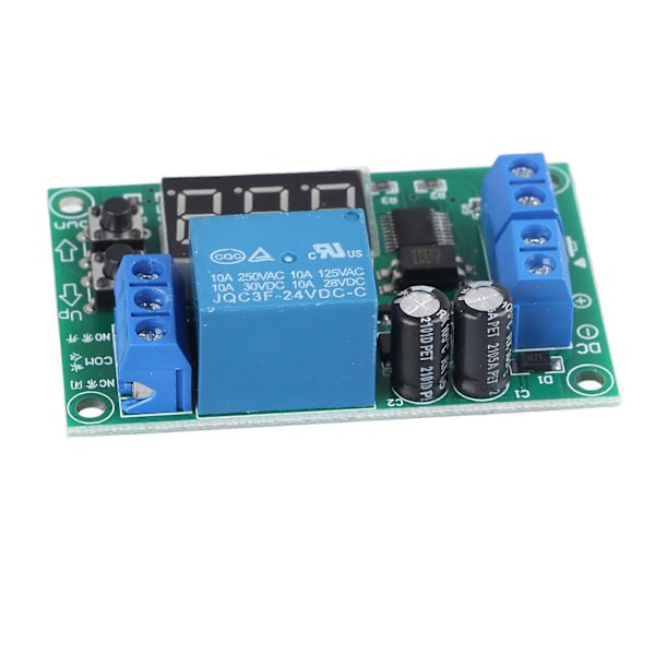 Timerrelämodul med Digital Display 3 Siffror 12V Programmerbar Knappjustering Timerrelästyrenhet