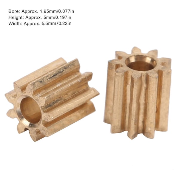 2 stk Motor Pinjongir Brass Erstatning for Duplo Intelli Lok Modul 0.5 9 Tenner